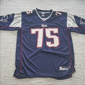 Vintage New England Patriots Vince Wilfork Throwback NFL Football Large Jersey